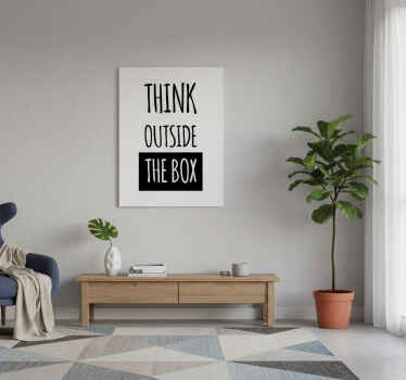 Poster salón piensa fuera de la caja - TenVinilo