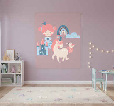 Poster cameretta unicorni e principesse pastello - TenStickers