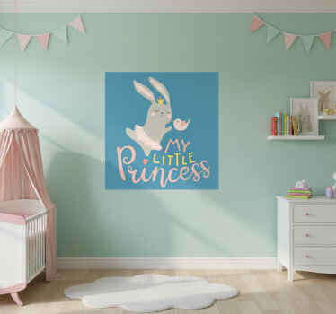 Nursery poster my princess bunny baby quote - TenStickers