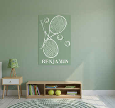 Nursery poster personalised tennis print - TenStickers