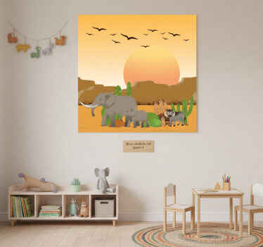 Nursery poster african animals in the wild 4 - TenStickers