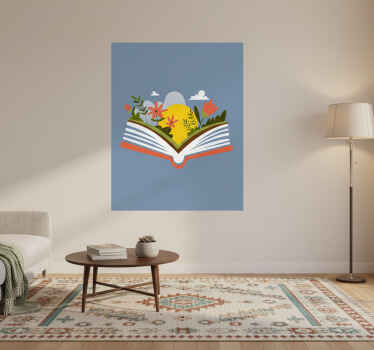 Flower poster opening book - TenStickers