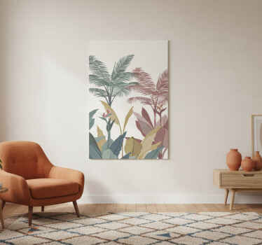 꽃과 식물이 있는 포스터 테라코타 열대 식물 - TenStickers