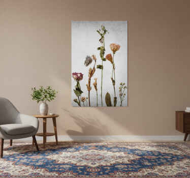 꽃과 식물이 있는 포스터 - 건조 꽃다발 배열 - TenStickers