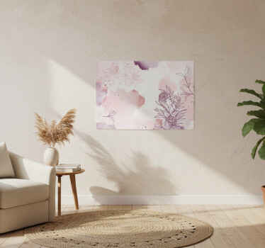 꽃과 식물이 있는 포스터 부드러운 파스텔 꽃 - TenStickers