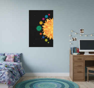 Poster ados mandalas du système solaire - TenStickers