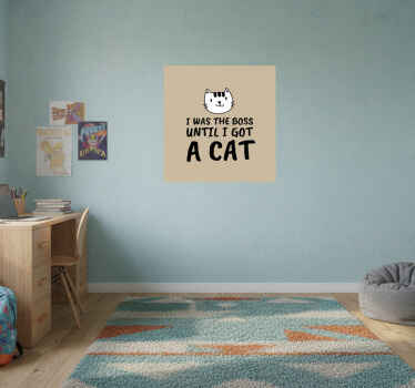 Poster chambre ado citation drôle j'étais un boss - TenStickers