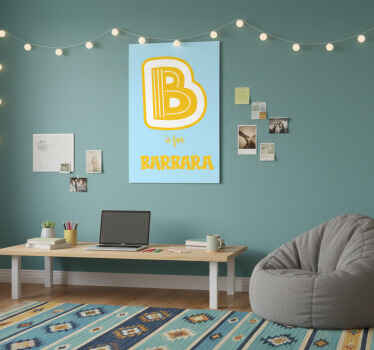 포스터 청소년 침실 알파벳 개인화 - TenStickers