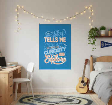 Poster cameretta ragazzi frase di curiosità - TenStickers