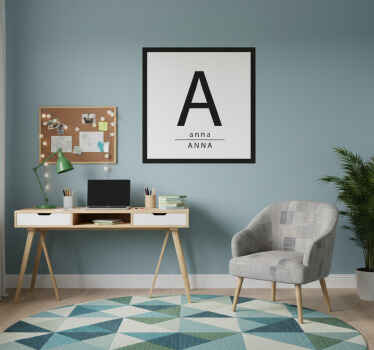 Poster for teenager personalized initial display - TenStickers