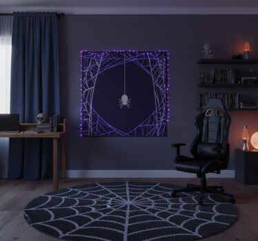 Spider web focus poster for teenager - TenStickers