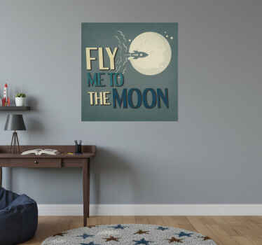 Poster for teenager rocket journey to the moon - TenStickers