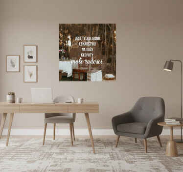 Plakat z frazą ciesz się małymi rzeczami - TenStickers