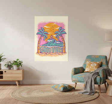 Poster phrases style hippie - TenStickers