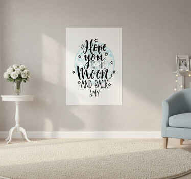 Event poster i love you moon - TenStickers