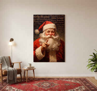Christmas poster santa claus portrait - TenStickers