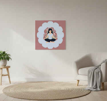 Sports poster yoga practice illustration - TenStickers