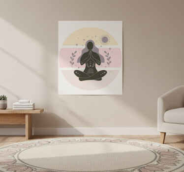 Sports poster of beautiful yoga poses in circle - TenStickers