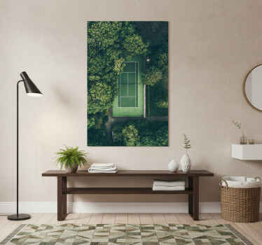 Sports poster green tennis court - TenStickers