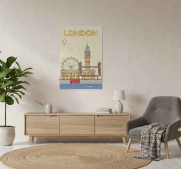 포스터 도시 및 국가 런던 - TenStickers