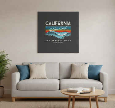 City poster california beach waves art print - TenStickers