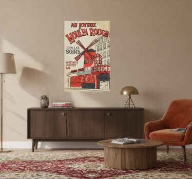 Affiche villes et pays le moulin rouge - TenStickers