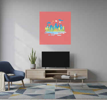 City poster modern urban landscape print - TenStickers