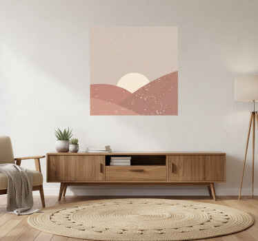 Poster landschaft ruhiger sonnenuntergang in der wüste - TenStickers