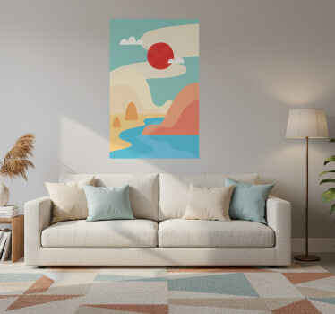 Poster landschaft abstrakte naturszene - TenStickers