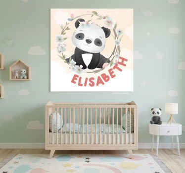 Personalisierte poster mit süßem panda-design - TenStickers