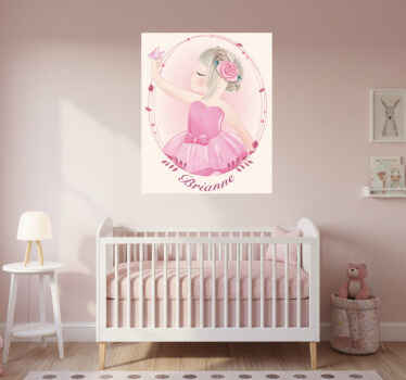 Personalisierte poster tanzende ballerina mädchen - TenStickers