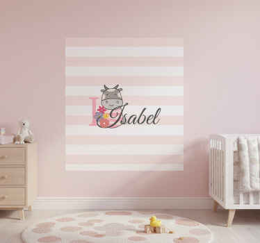 Personalisierte poster mit niedlichem kuhdesign - TenStickers