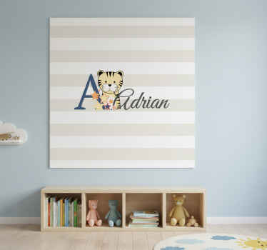 Personalisierte poster adrian tiger figur - TenStickers
