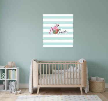 Personalisierte poster mit flamingo detail - TenStickers