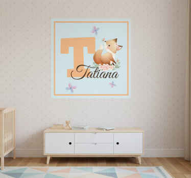 Personalisierte poster freundlicher fuchs - TenStickers