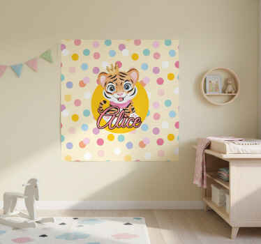 Personalisierte poster süßer tiger charakter - TenStickers