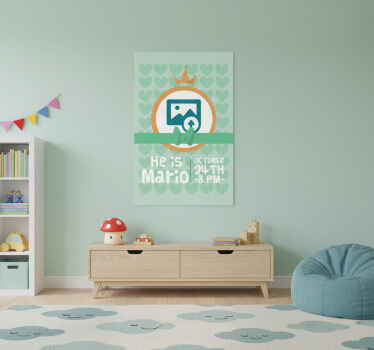 Personalisierte poster er ist mario - TenStickers