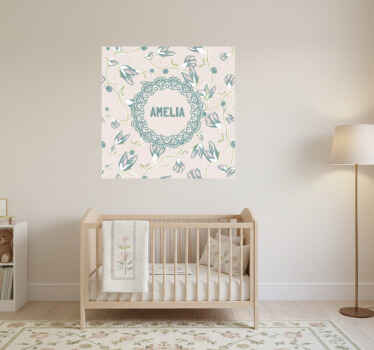 Personalisierte poster im floralen spitzen-design - TenStickers