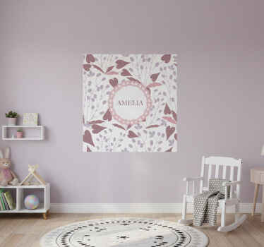 Personalisierte poster mit floralem namensdesign - TenStickers
