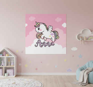 Personalisierte poster süßes einhornfantasie - TenStickers