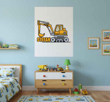Personalisierte poster bagger maschinen design - TenStickers