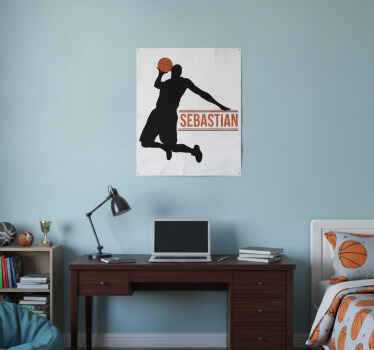 Basketball poster with player's name - TenStickers