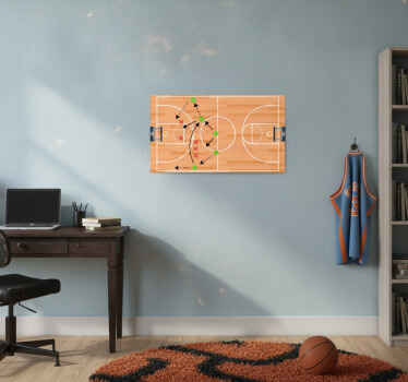 Poster basket estratégia de jogo de basquete - TenStickers