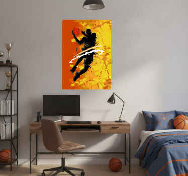 Poster basket jogador de basquete - TenStickers