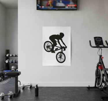 Poster ciclismo vinil decorativo silhueta mountain bike - TenStickers