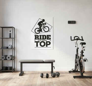 Poster ciclismo vinilos para ciclistas rumo ao topo - TenStickers