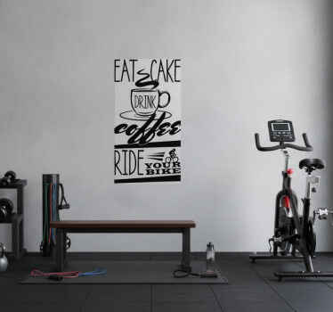 Poster ciclismo vinil decorativo café e ciclismo - TenStickers