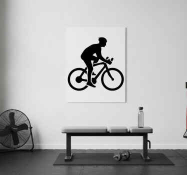 Poster ciclismo vinilista ciclista na estrada - TenStickers