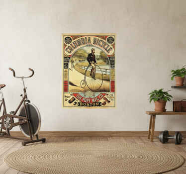 Poster ciclismo vinil com publicidade antiga de bicicletas - TenStickers