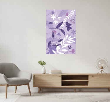 Poster de plantas flores roxas - TenStickers